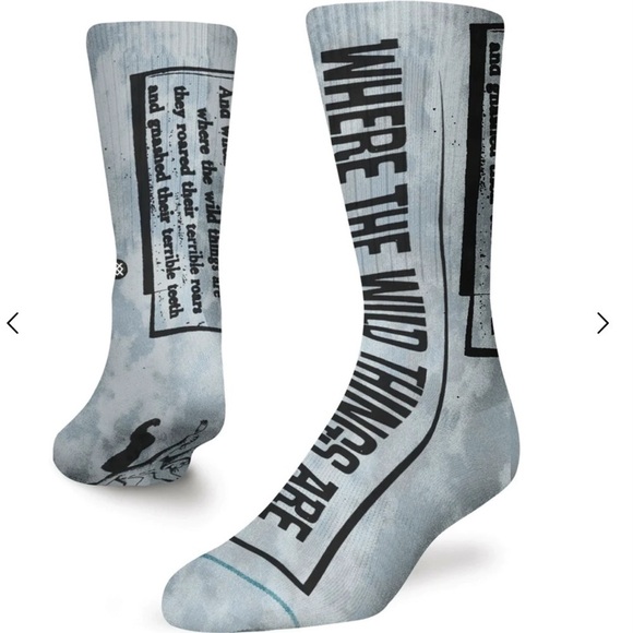 Stance Where The Wild Things Are Crew Socks Kids Large 3-5.5, NWT - Picture 1 of 8
